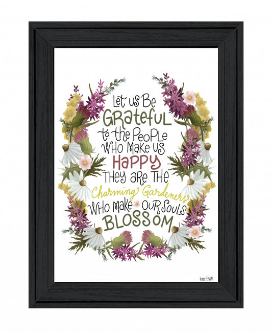 Charming Garden 4 Black Framed Print Wall Art