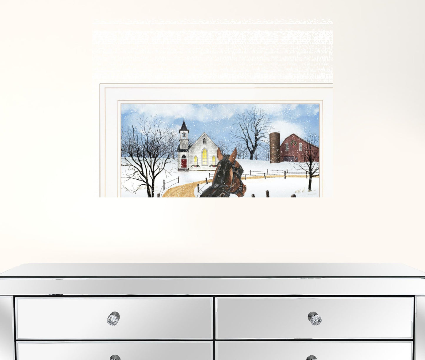 Sleigh Bells Ring 2 White Framed Print Wall Art