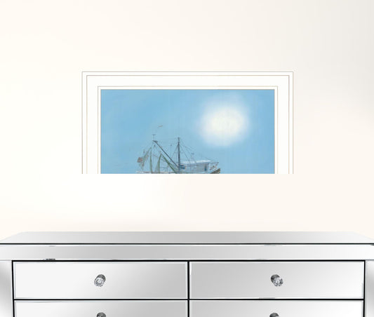 Misty Morning 1 White Framed Print Wall Art