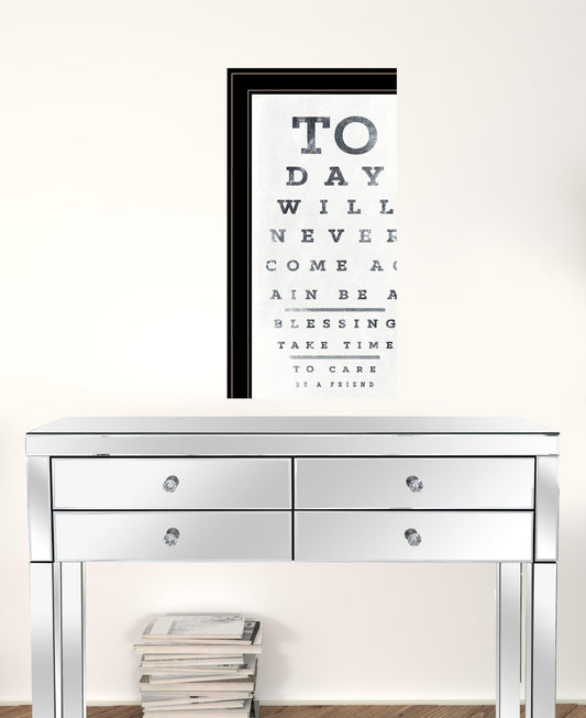 Set Of Two Eye Charts 1 Black Framed Print Wall Art