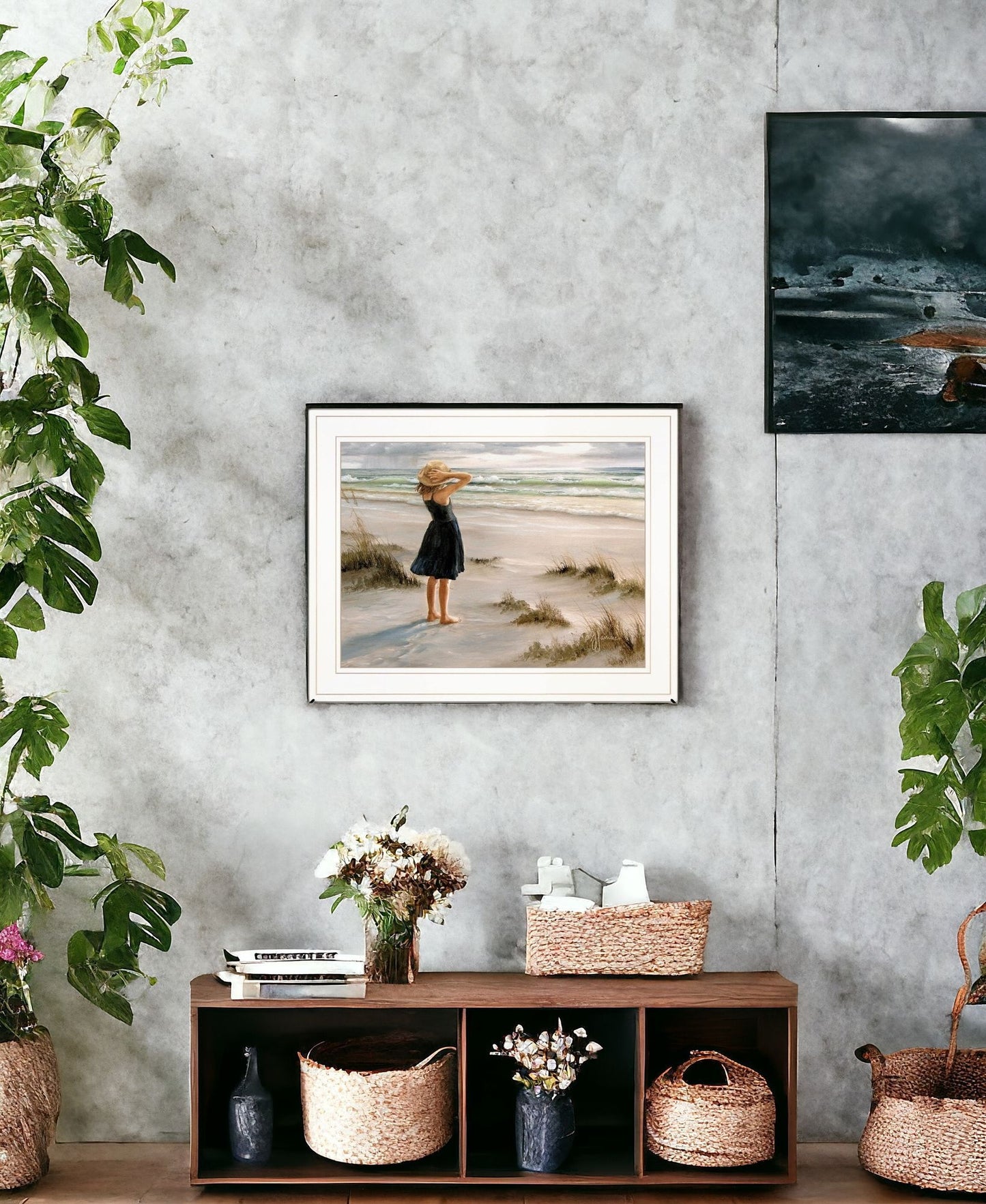 Black Dress 1 White Framed Print Wall Art