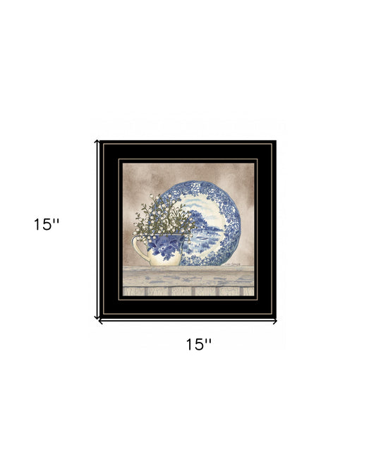 Farmhouse Blues II 3 Black Framed Print Wall Art