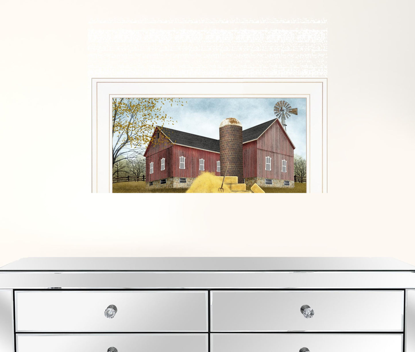Farm Life 2 White Framed Print Wall Art
