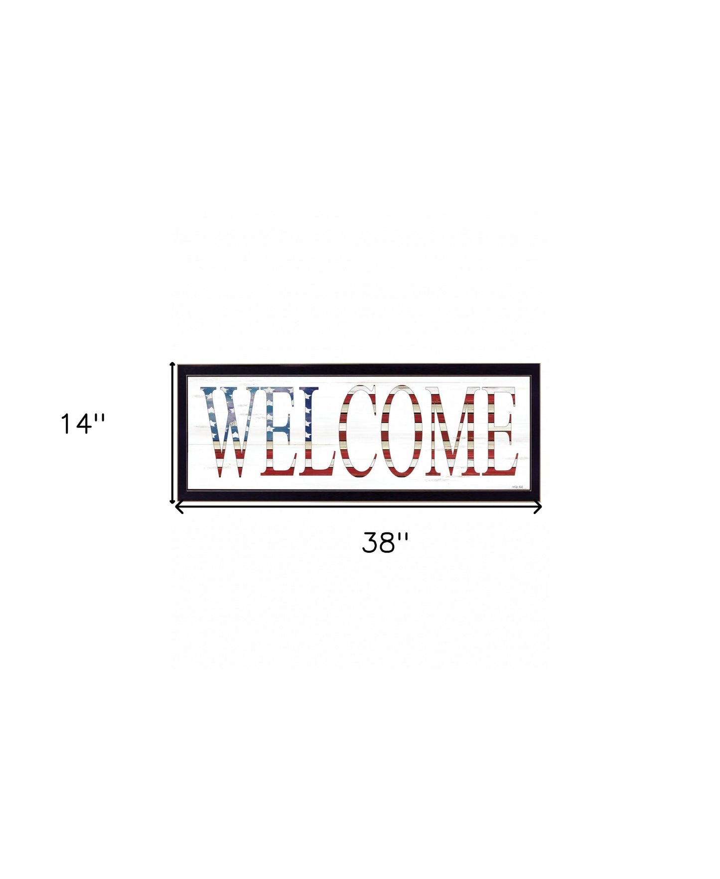 Patriotic Welcome 3 Black Framed Print Wall Art