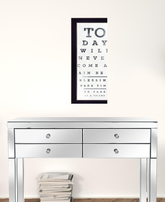 Eye Chart I 4 Black Framed Print Wall Art