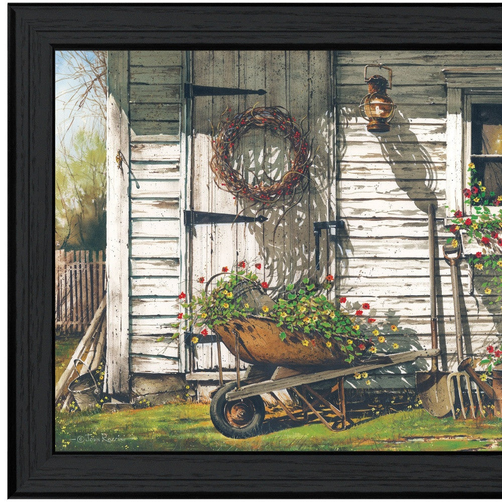 Spring Cleaning 3 Black Framed Print Wall Art