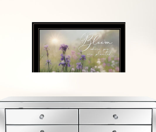 Bloom Where You Are Planted 2 Black Framed Print Wall Art