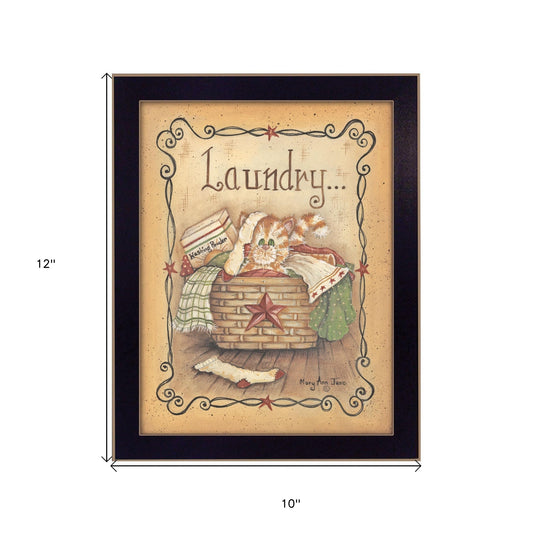 Laundry 2 Black Framed Print Wall Art