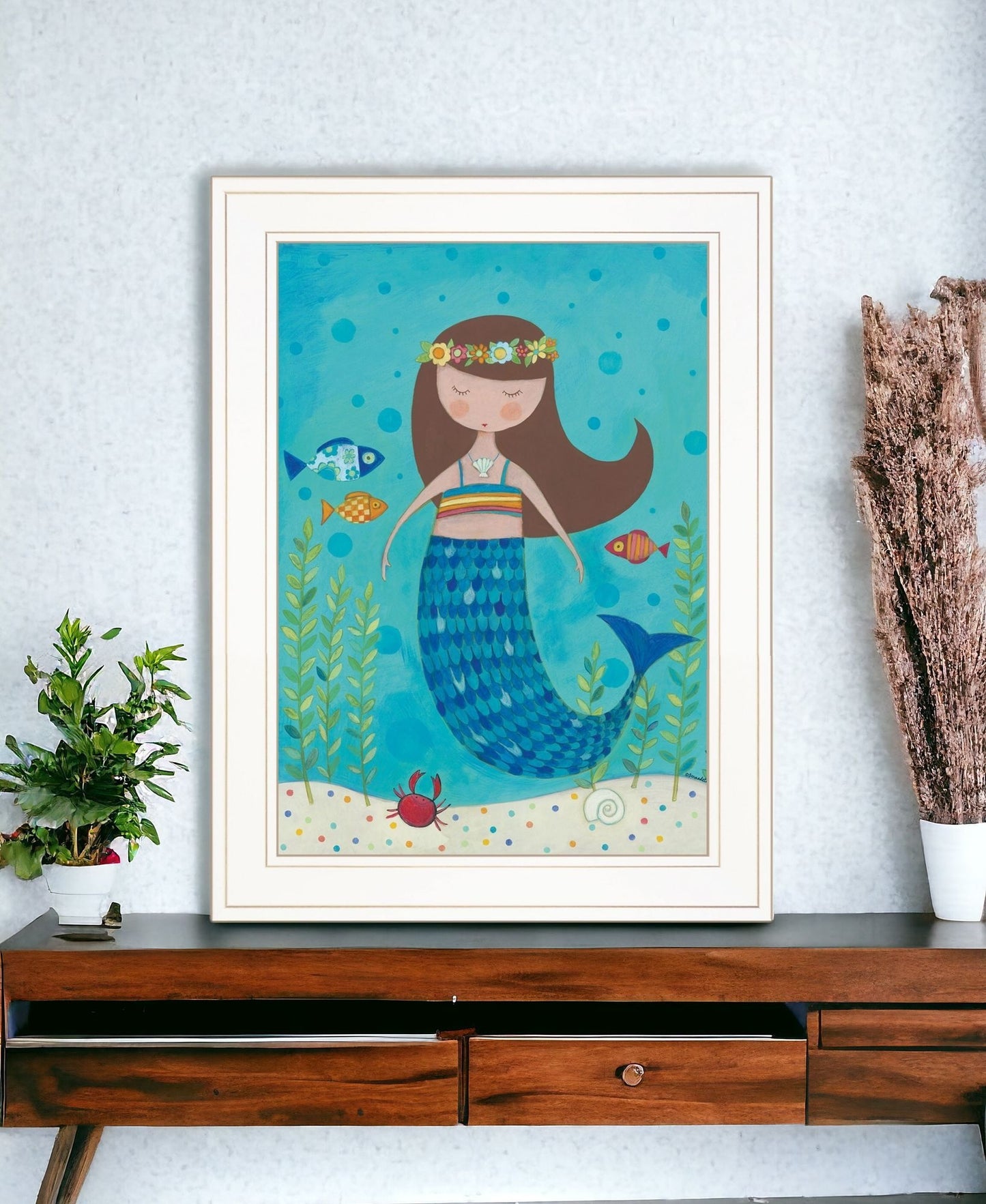 Under The Sea 3 White Framed Print Wall Art