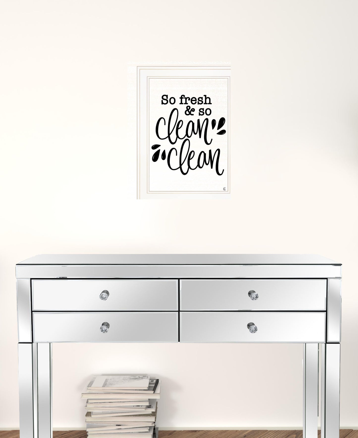 So Clean Clean 1 White Framed Print Wall Art