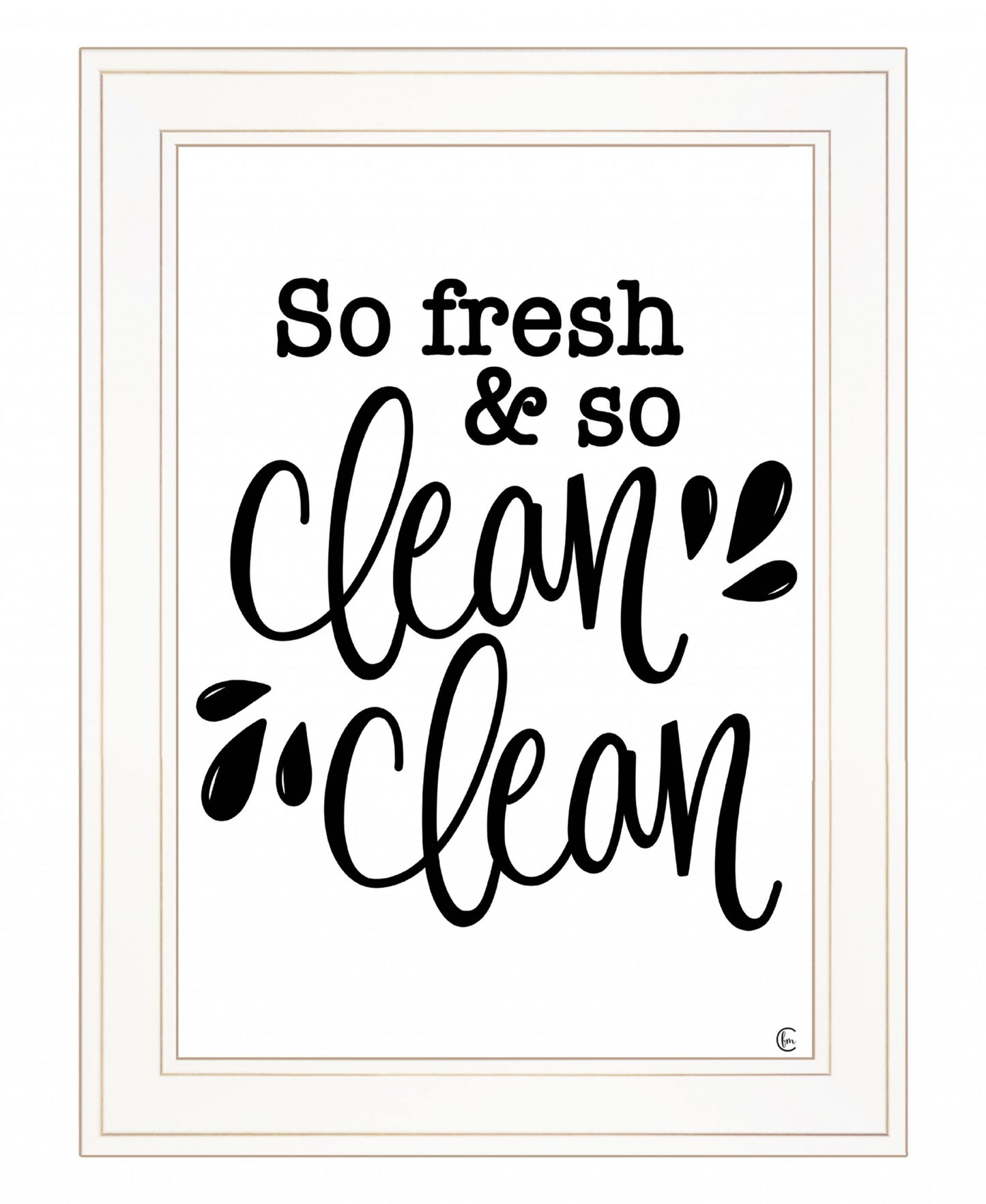 So Clean Clean 1 White Framed Print Wall Art