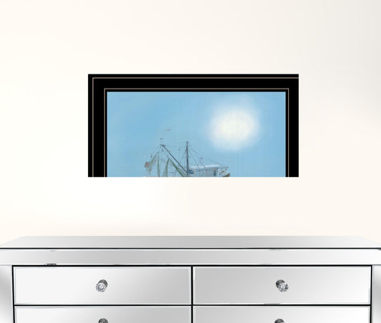 Misty Morning 2 Black Framed Print Wall Art