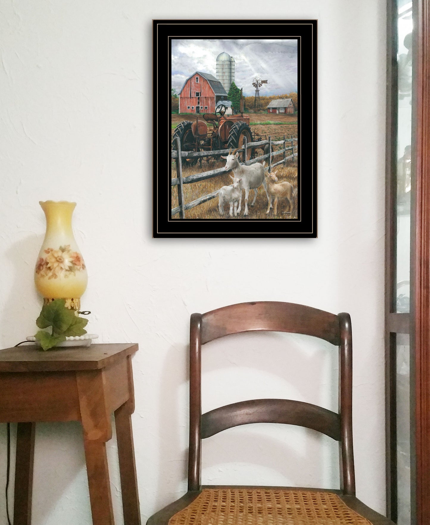 The Old Tractor 3 Black Framed Print Wall Art