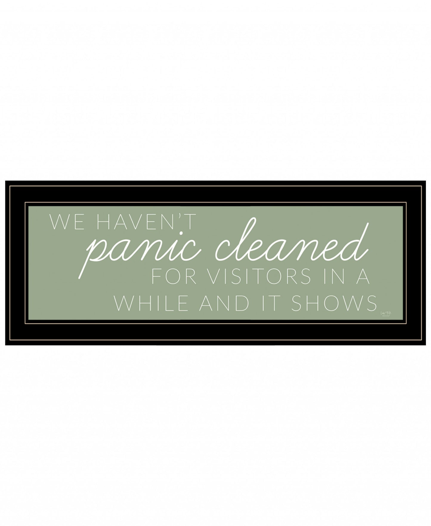 Panic Cleaned 2 Black Framed Print Wall Art