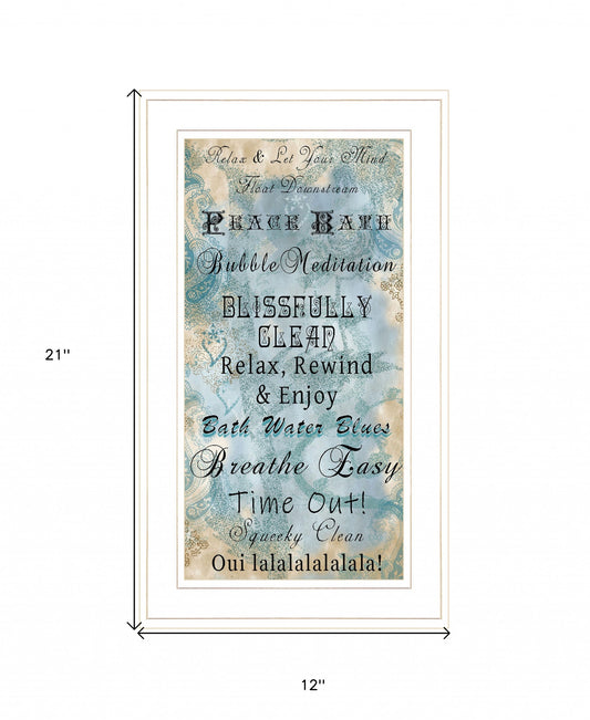 Paris Bath 1 White Framed Print Wall Art