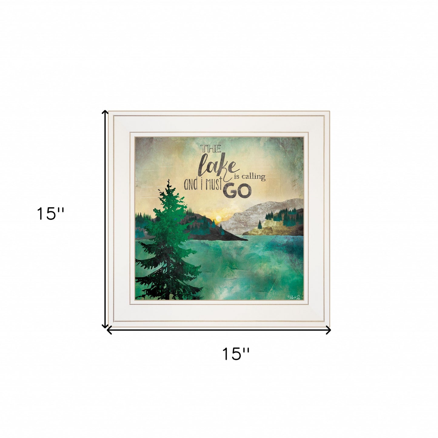 The Lake Is Calling 1 White Framed Print Wall Art