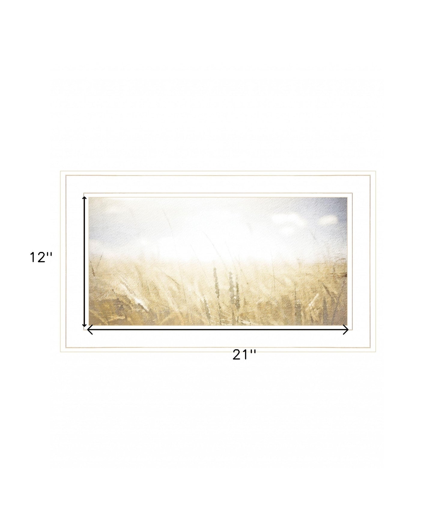 Fields Of Gold 1 White Framed Print Wall Art