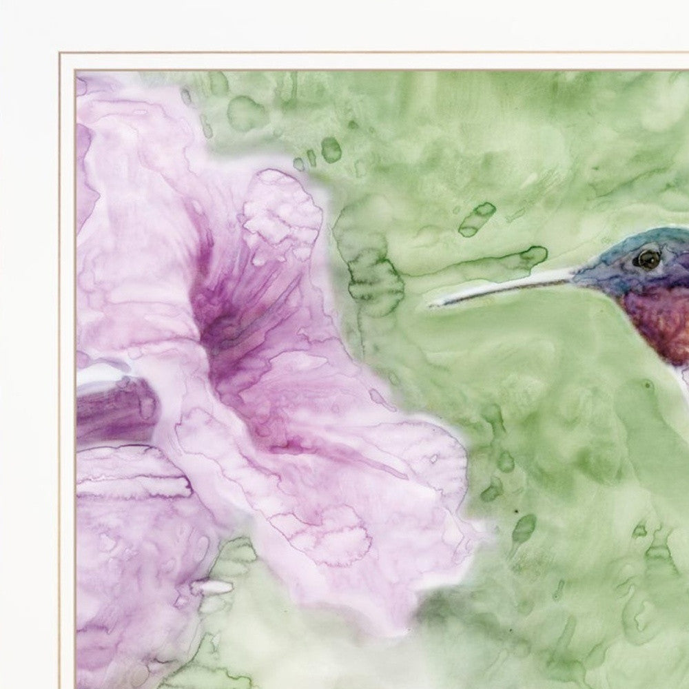 Set Of Two Humming Bird 1 And 2 White Framed Print Wall Art