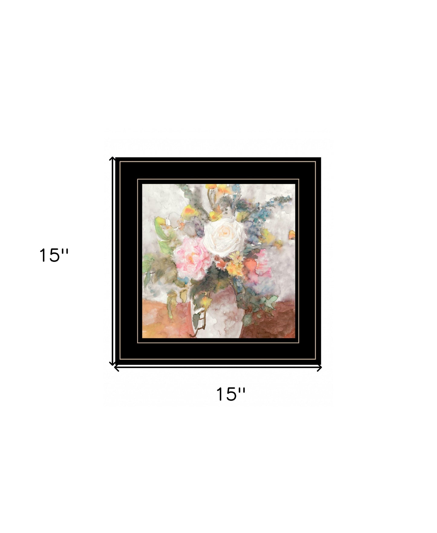 Table Bouquet 2 [3] Black Framed Print Wall Art