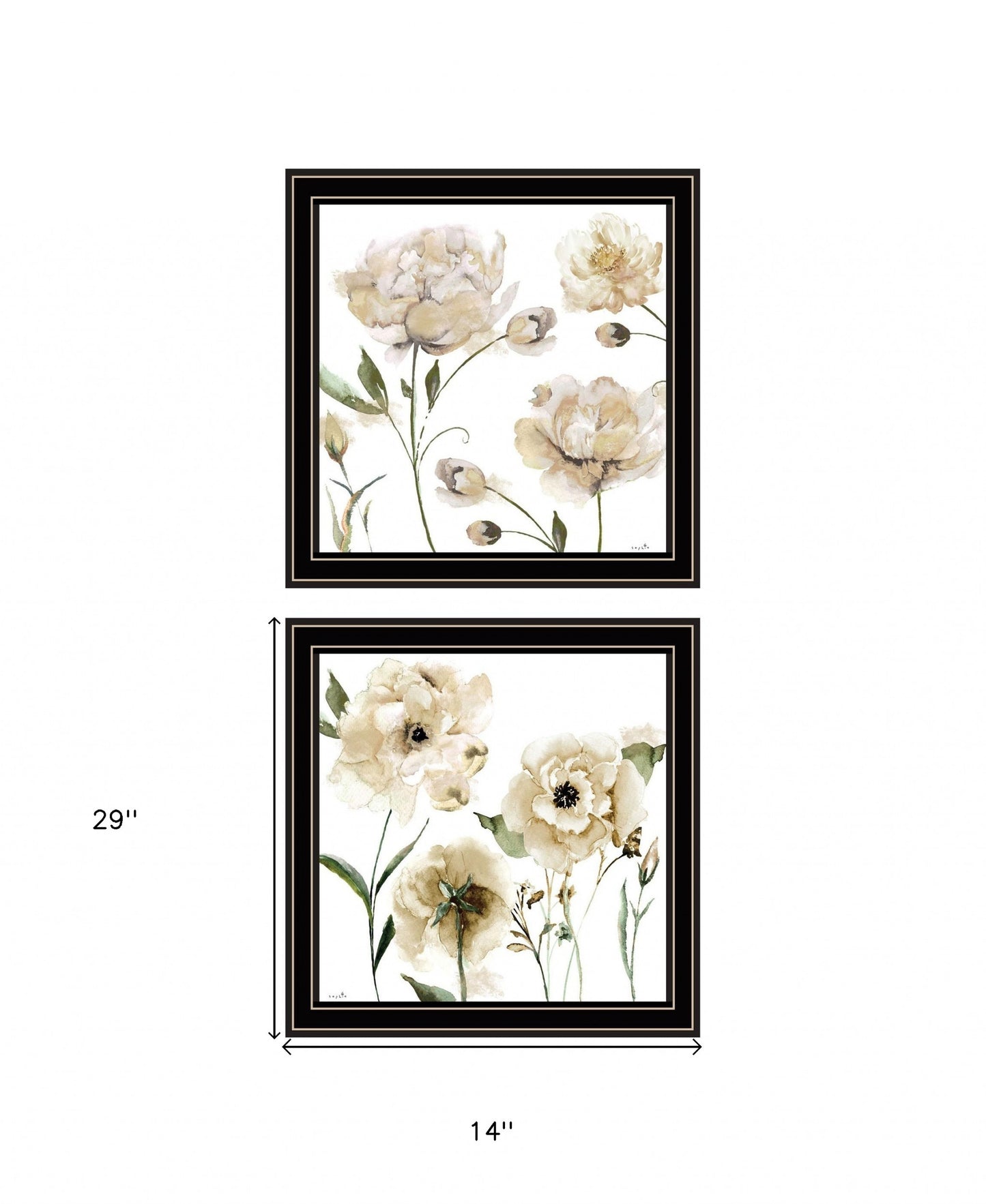 Set Of Two Brittany I And Sea II 2 Black Framed Print Wall Art