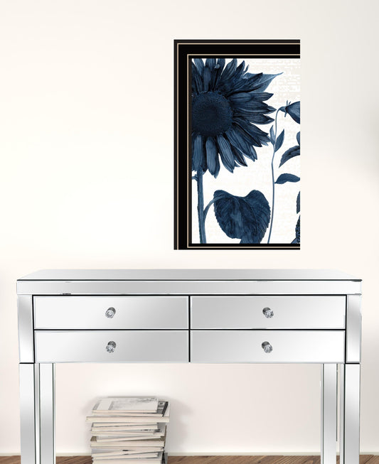 Set Of Two Sunflower Blues 1 Black Framed Print Wall Art