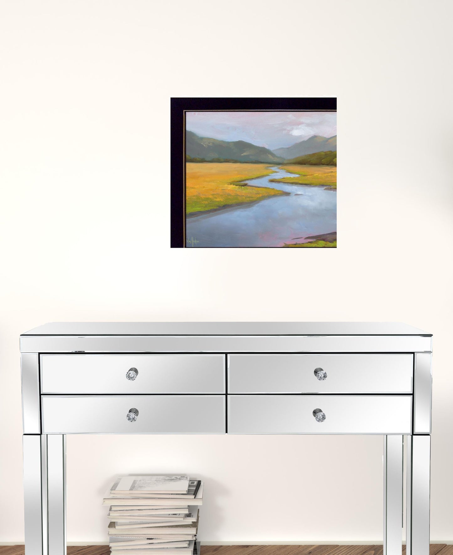 Set Of Two Serene Water 3 Black Framed Print Wall Art