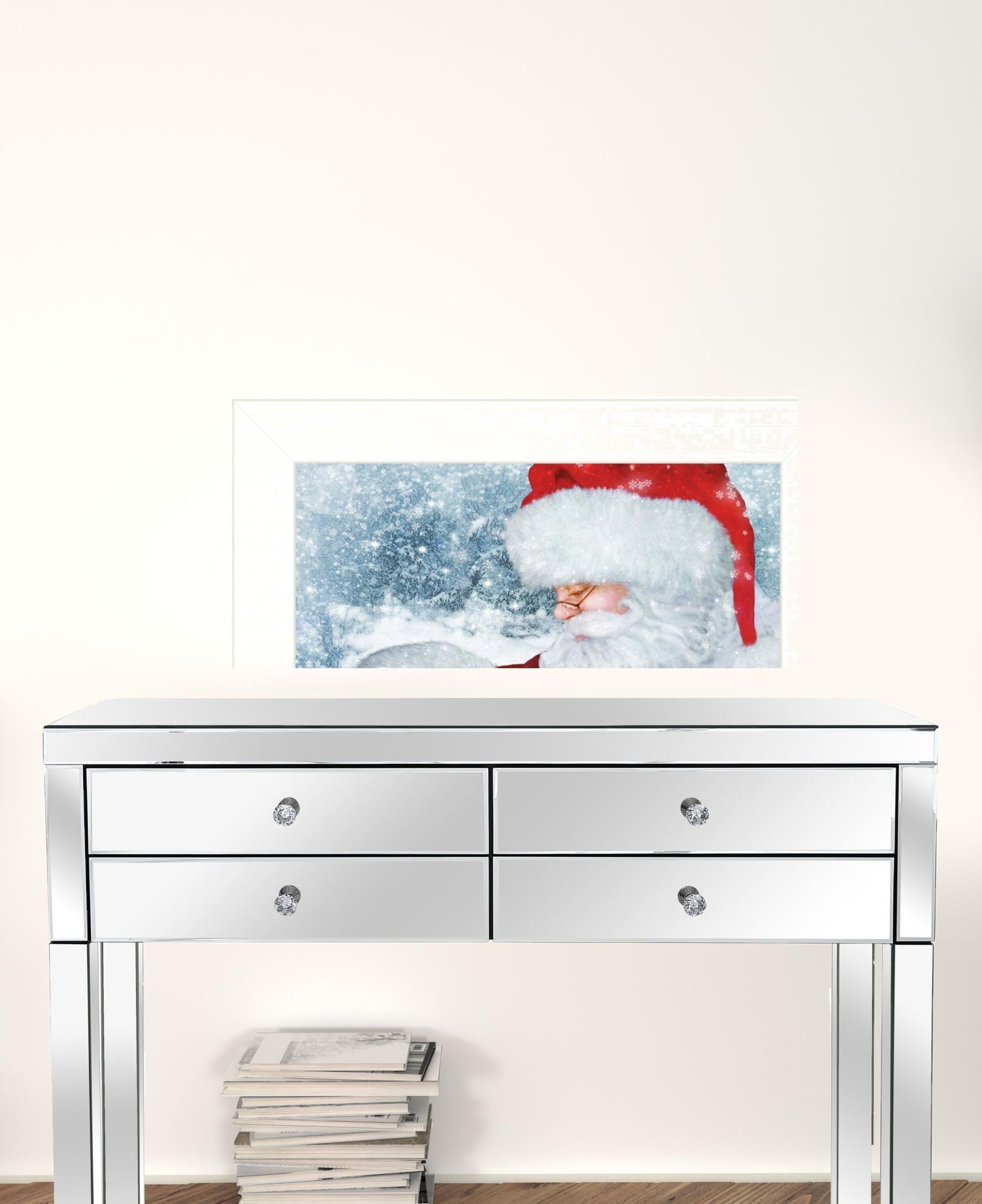 Set Of Two Santas Blessings 5 White Framed Print Wall Art