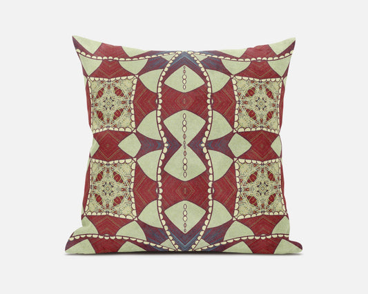 20" Muted Magenta Cosmic Circle Boho Suede Throw Pillow