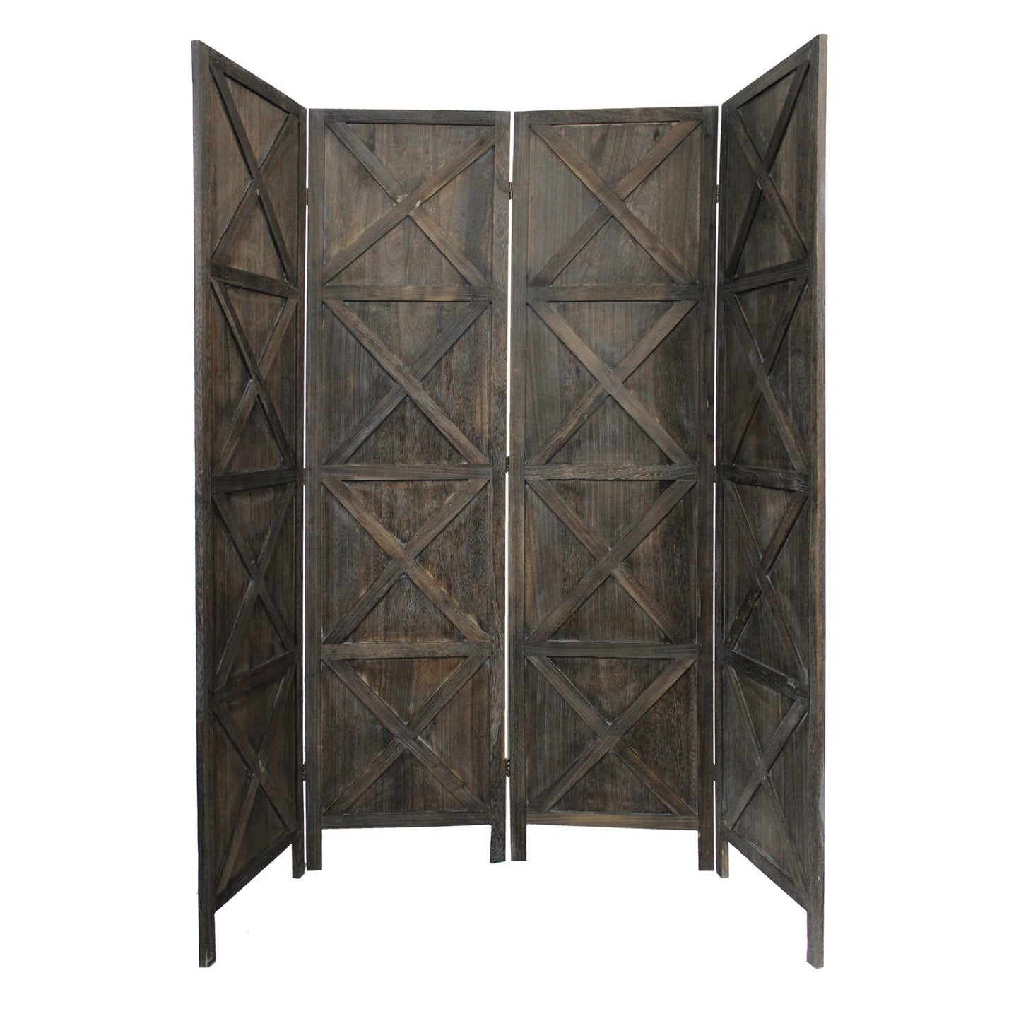 Modern Farmhouse Rustic Four Panel Room Divider Screen