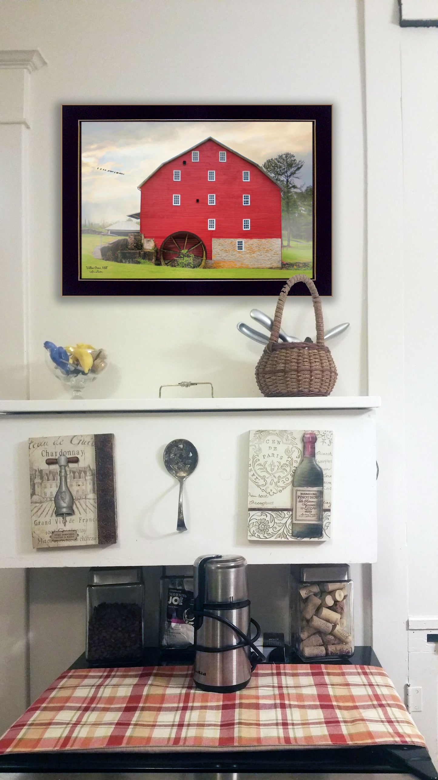 Willow Grove Mill 1 Black Framed Print Wall Art