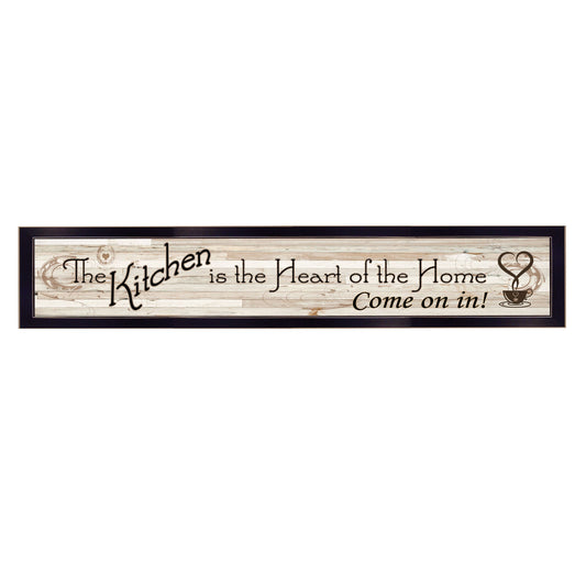 Kitchen Is The Heart Of The Home 2 Black Framed Print Wall Art