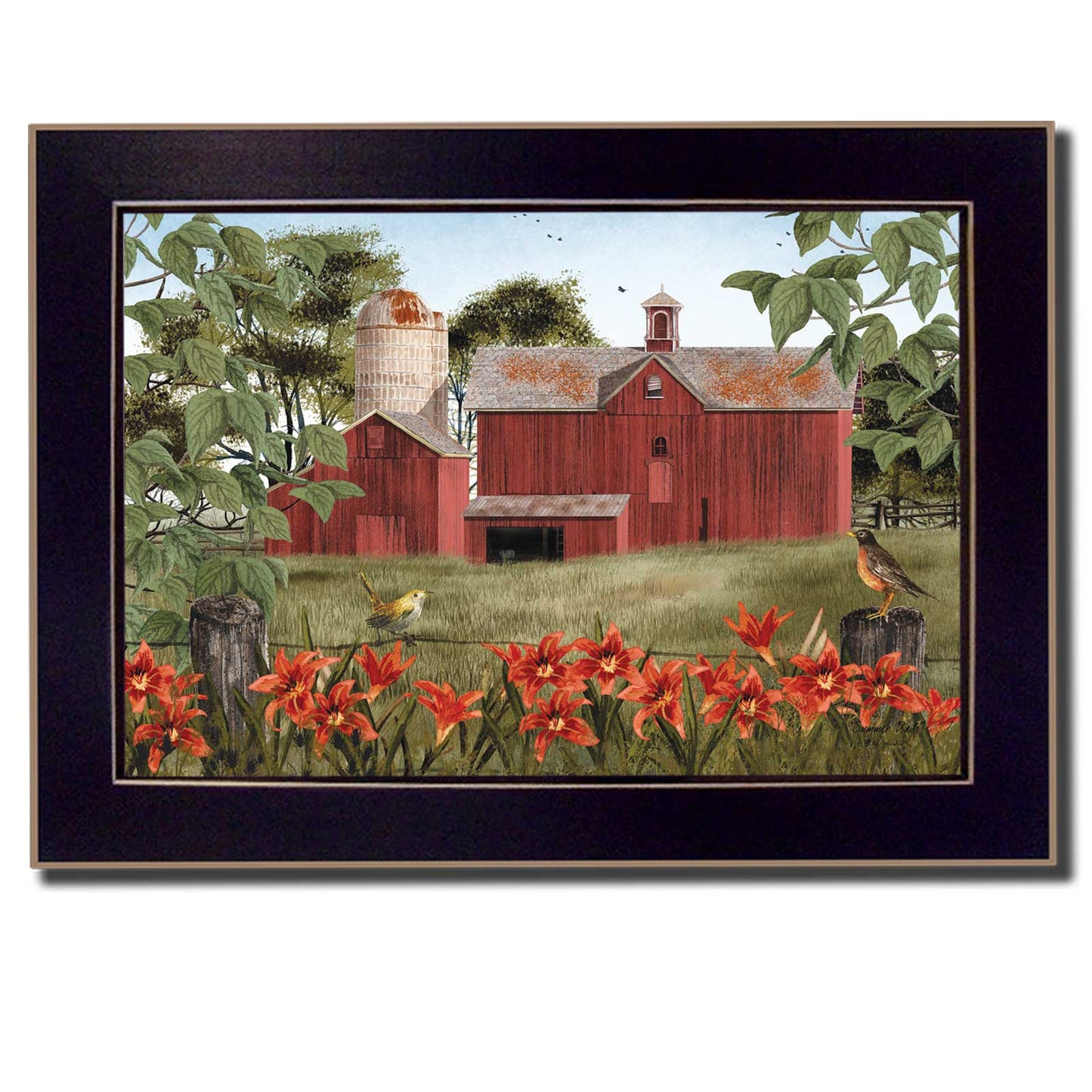 Summer Days 3 Black Framed Print Wall Art