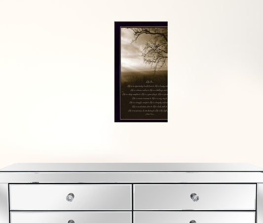 Life Is Black Framed Print Wall Art