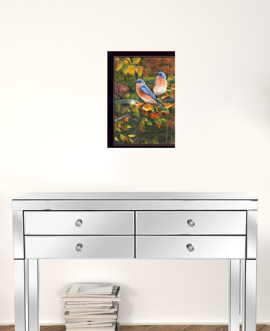 Bluebirds 1 Black Framed Print Wall Art