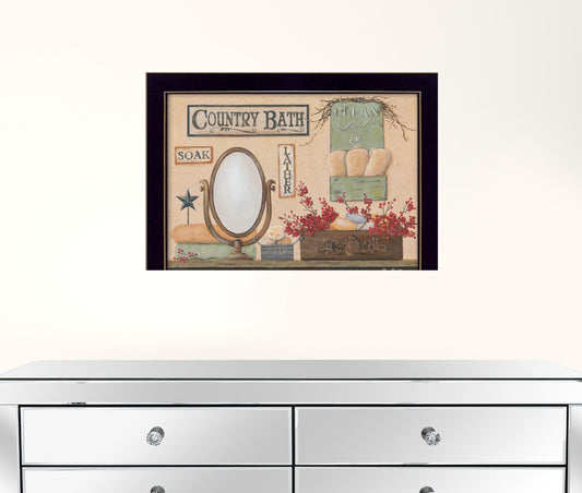 Country Bath 10 Black Framed Print Bathroom Wall Art