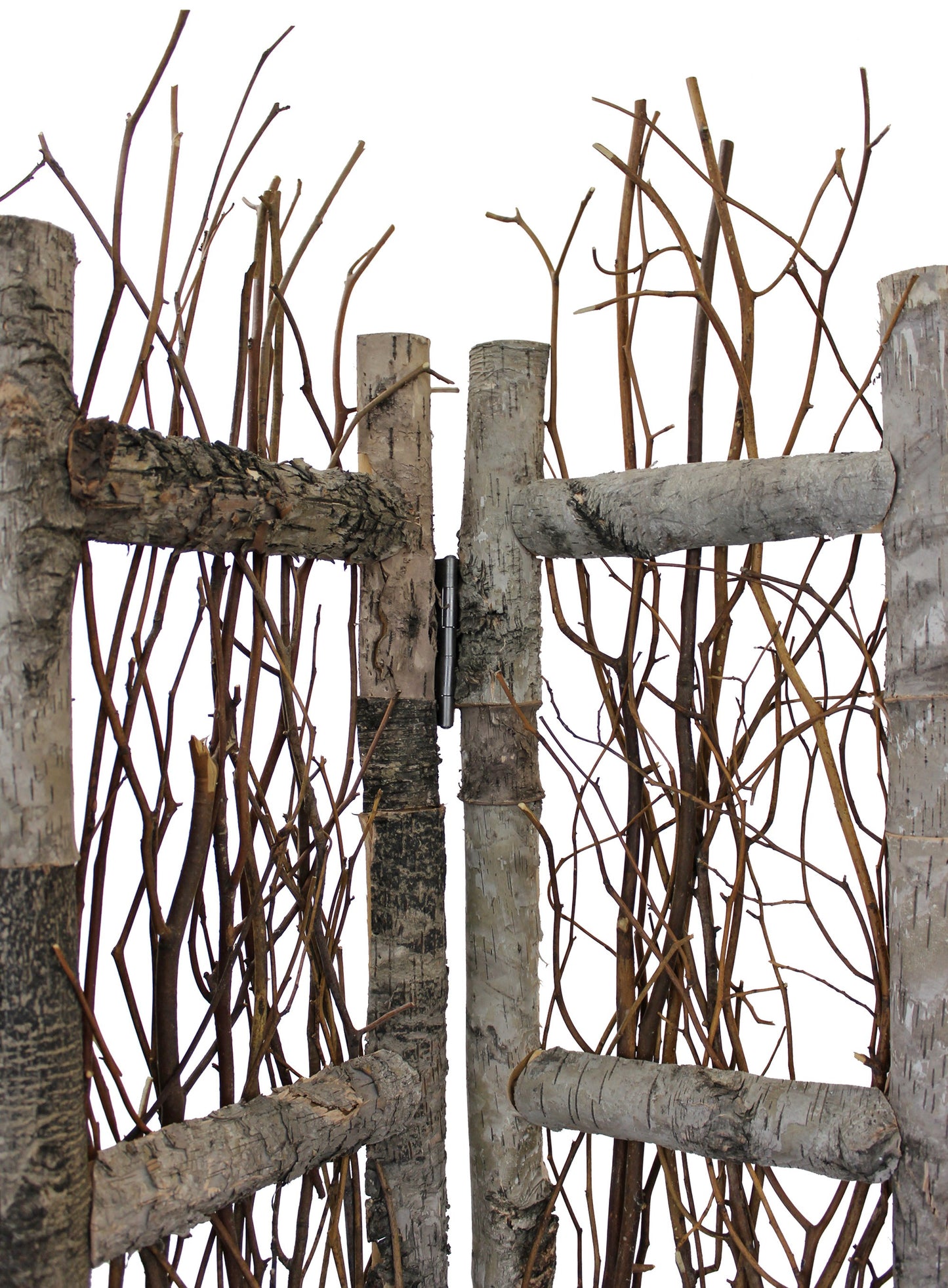 Earthy Birch and Twig Four Panel Room Divider Screen