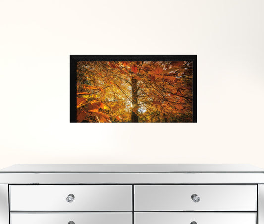 Autumn Leaves 4 Black Framed Print Wall Art