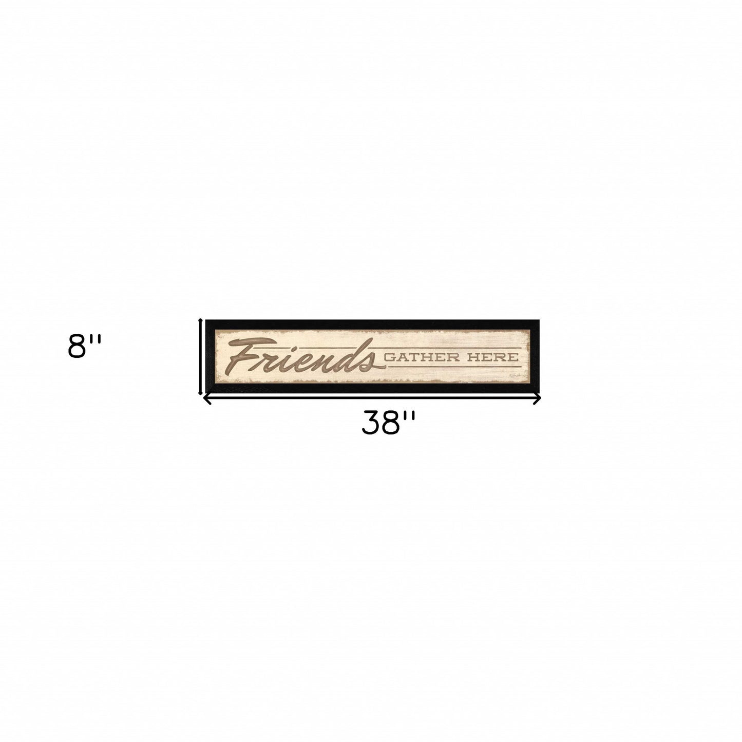 Friend A Gather Here 1 Black Framed Print Wall Art