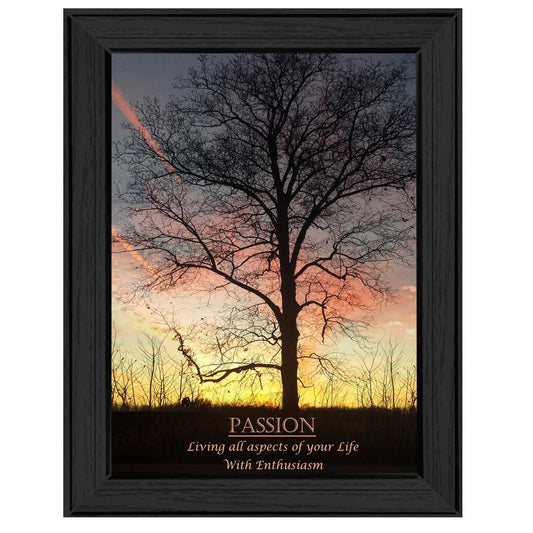 Passion 1 Black Framed Print Wall Art