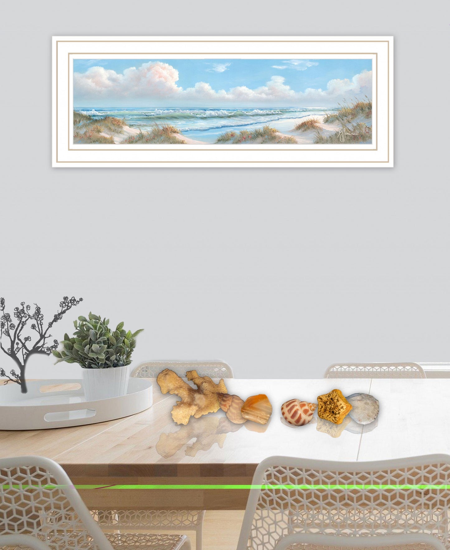 Seascape I 3 White Framed Print Wall Art