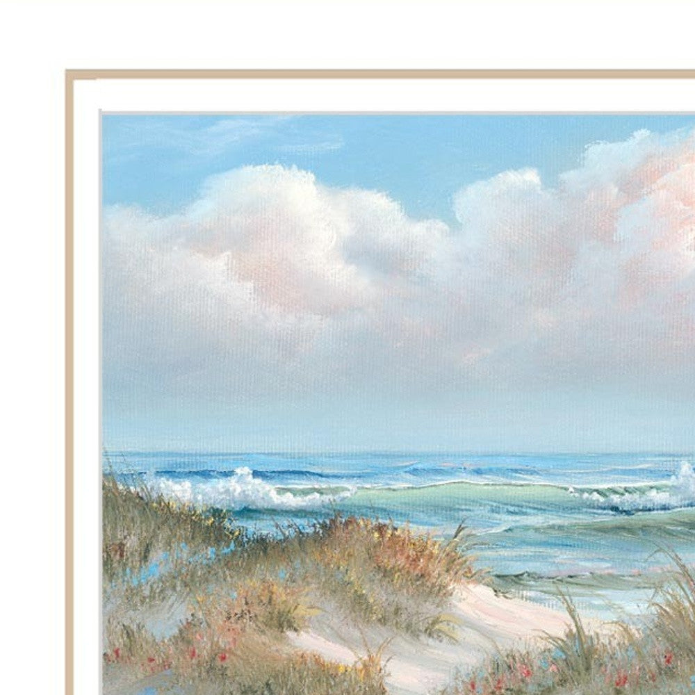 Seascape I 3 White Framed Print Wall Art