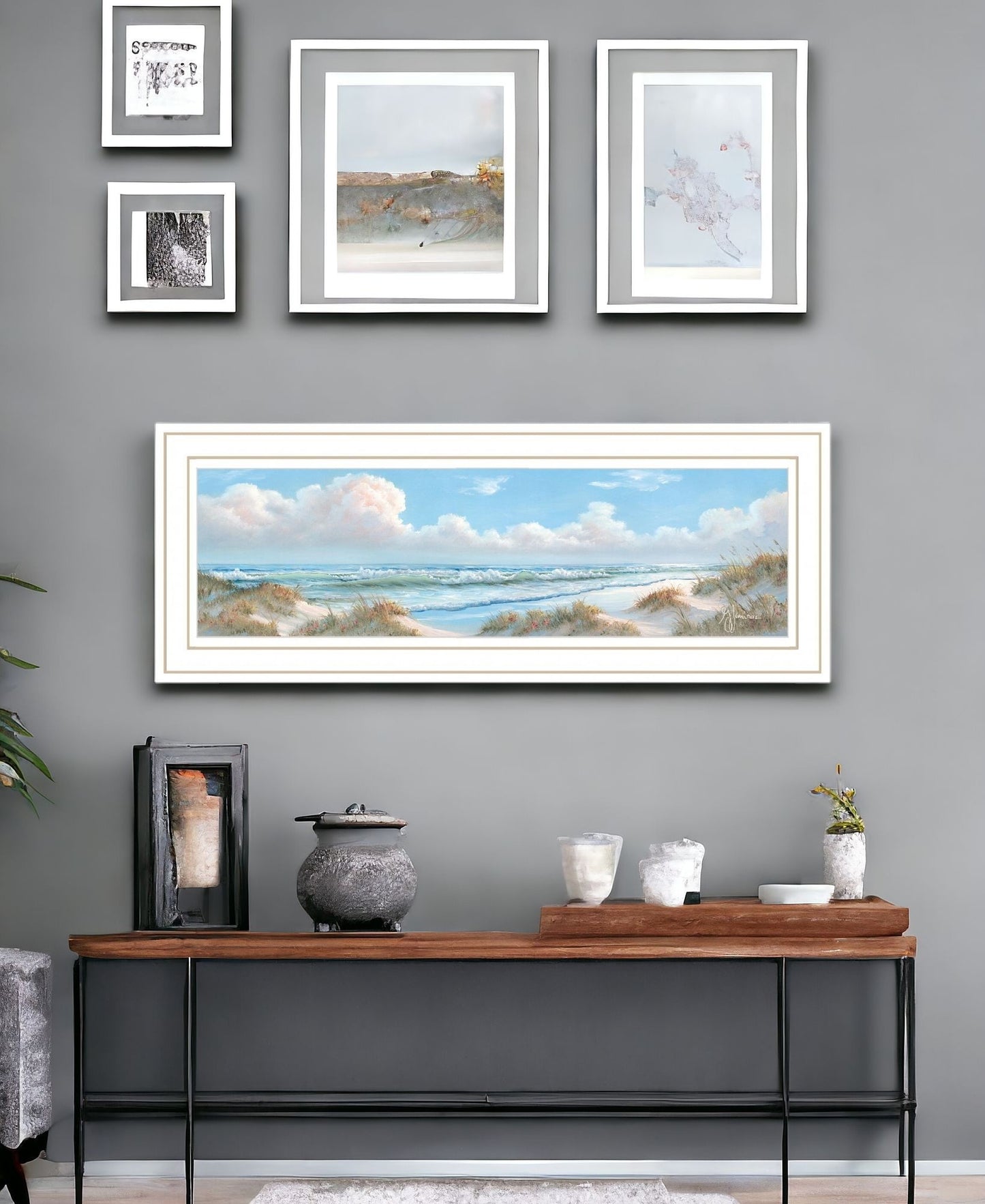 Seascape I 3 White Framed Print Wall Art