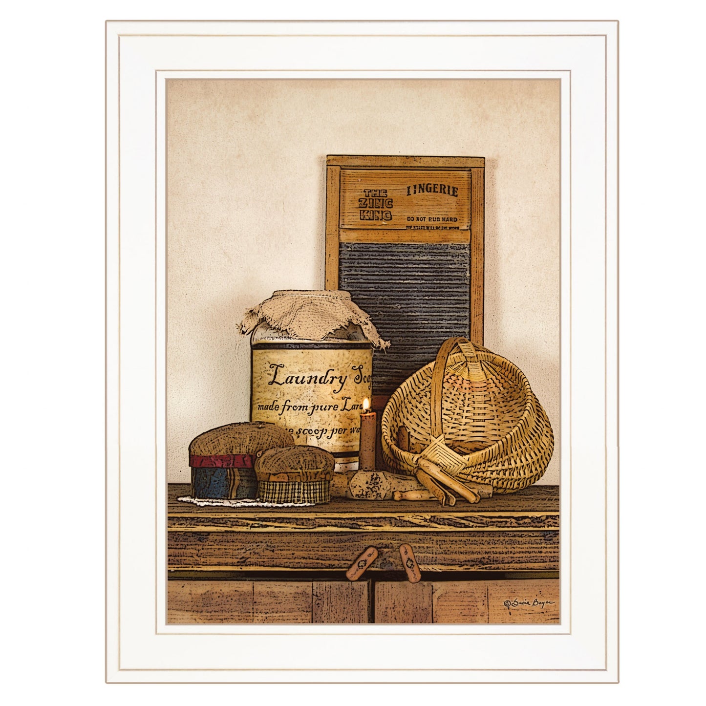 Laundry Soap 1 White Framed Print Wall Art