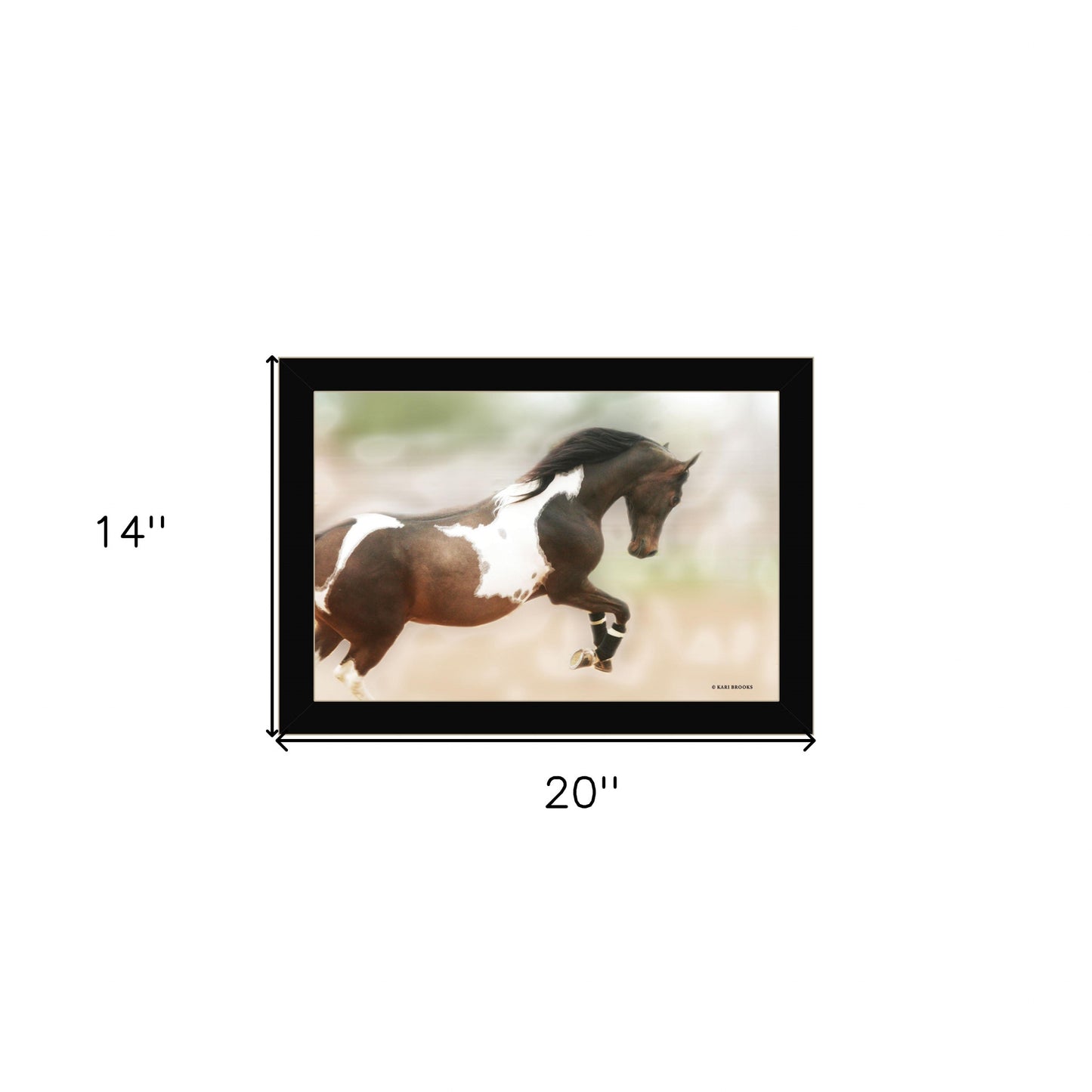 Wild Horses Black Framed Print Wall Art