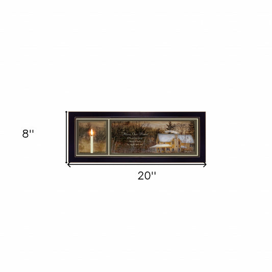 God Bless Our Home 2 Black Framed Print Wall Art