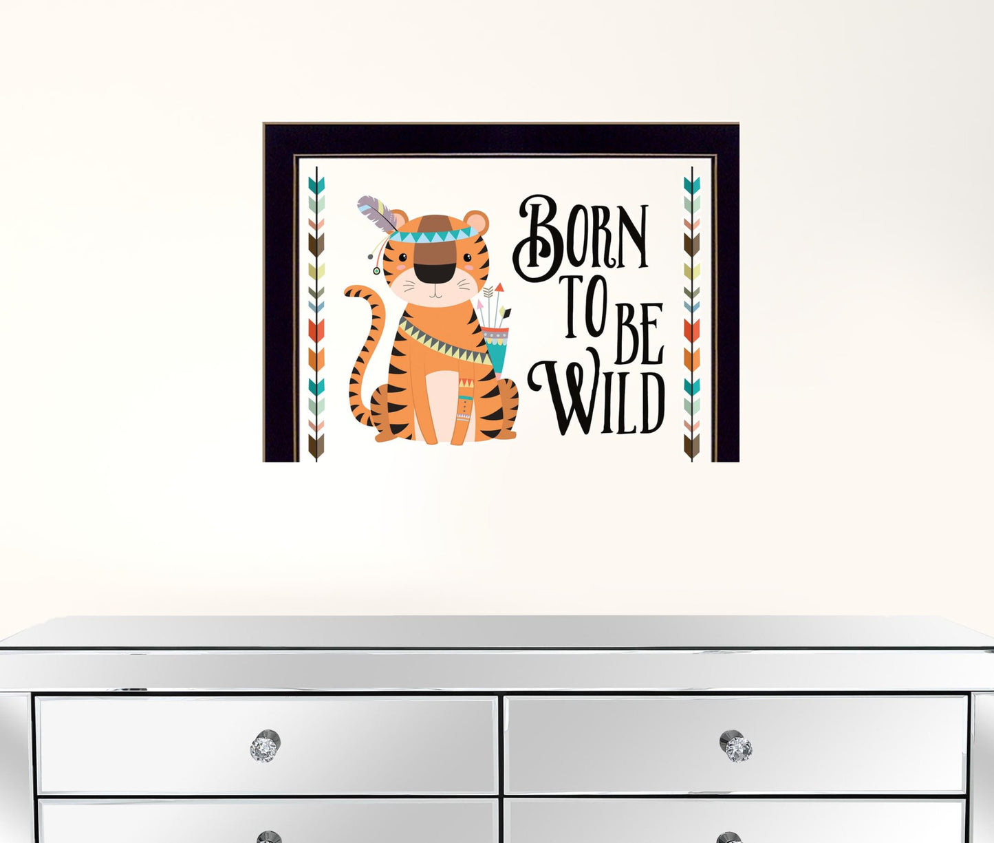 Born To Be Wild 1 Black Framed Print Wall Art