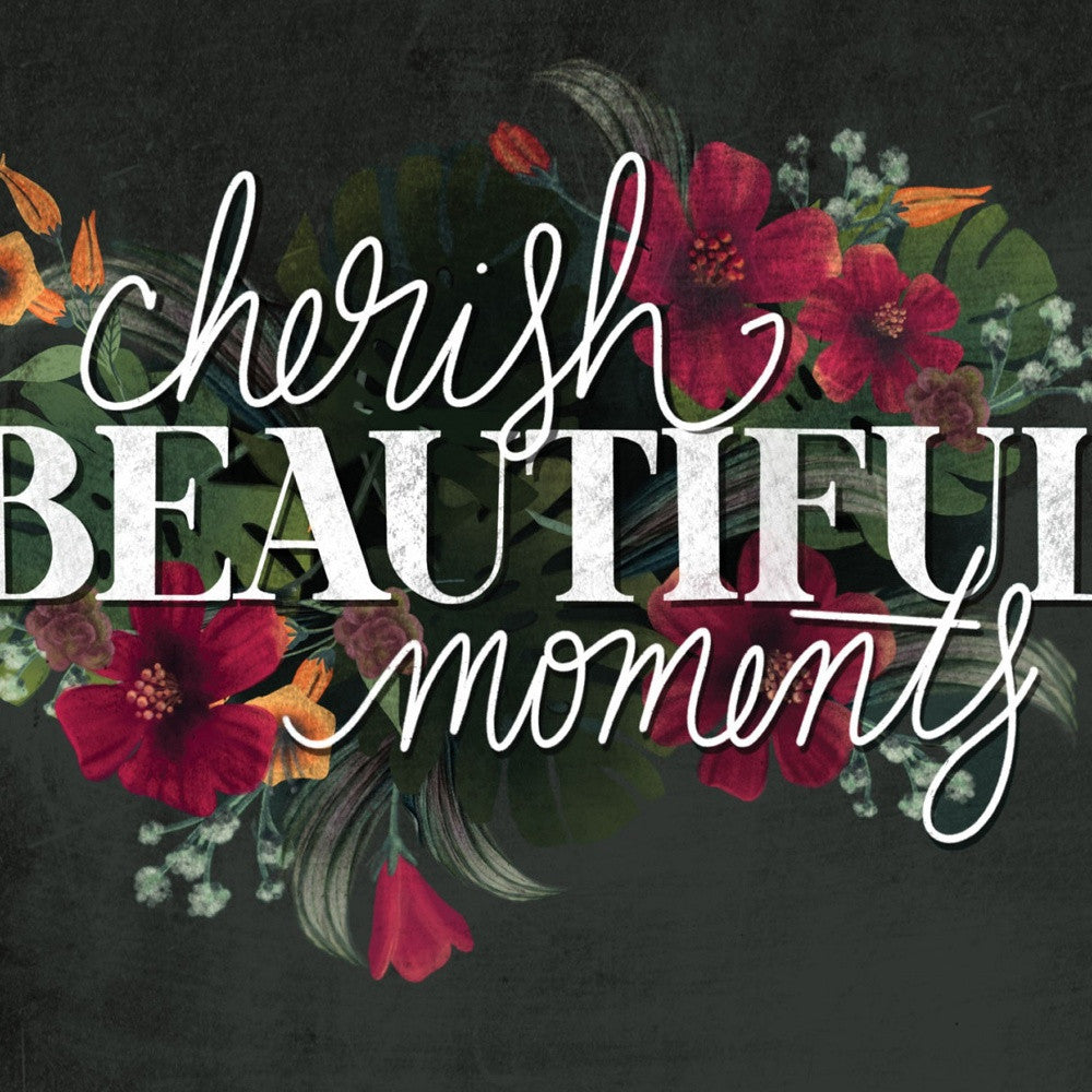 Cherish Beautiful Moments White Framed Print Wall Art