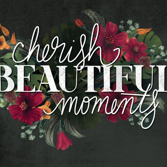 Cherish Beautiful Moments White Framed Print Wall Art