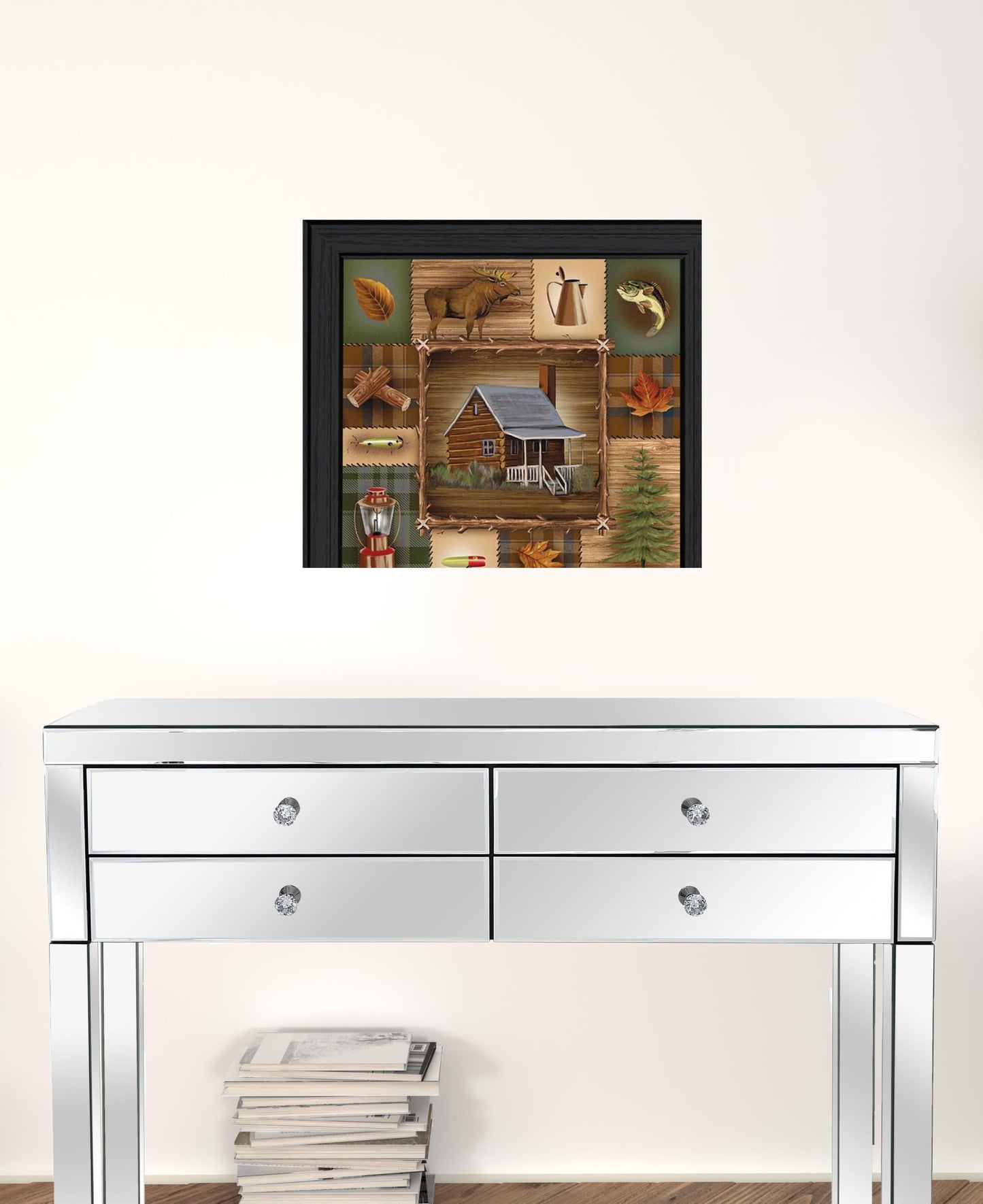 At The Cabin Black Framed Print Wall Art