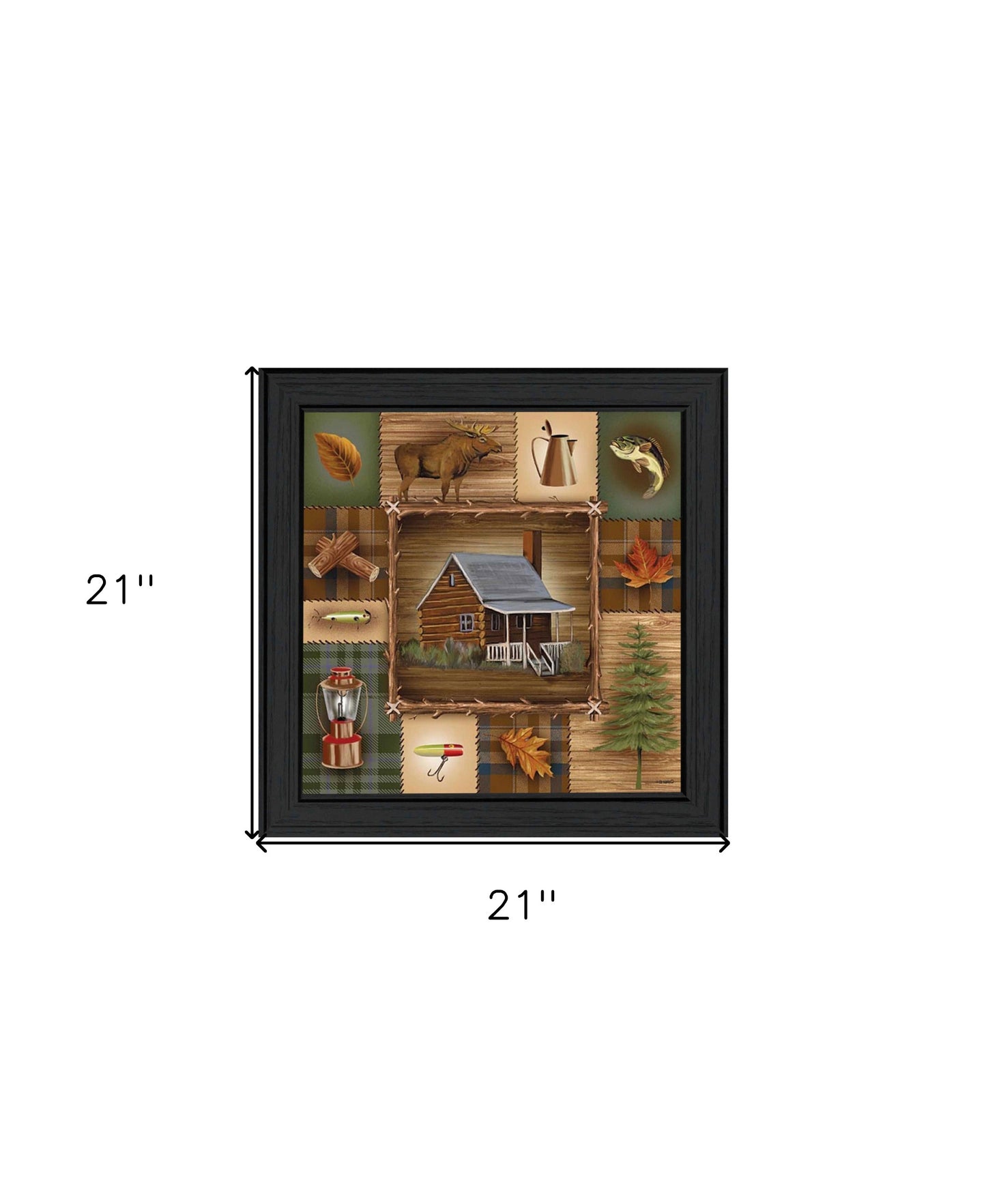 At The Cabin Black Framed Print Wall Art